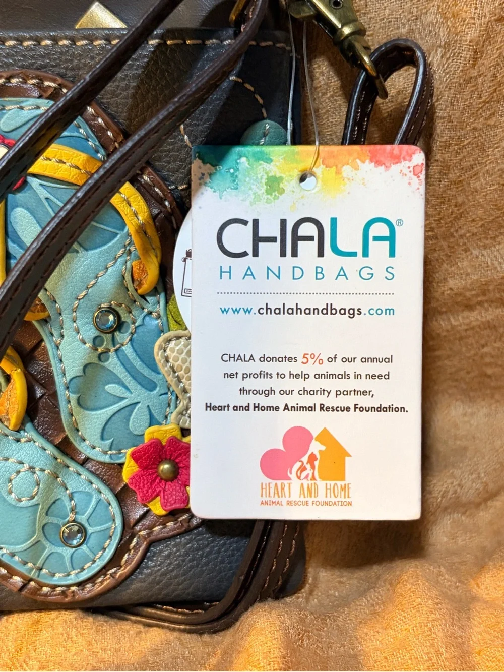 NWT Chala LaserCut Mini Crossbody Convertible Purse - Flip Flop Ink